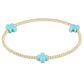 Turquoise 2mm Gold Cross - She Chester
