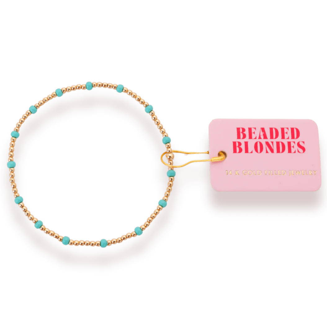 Turquoise Dainty Poppi Bracelet - She Chester
