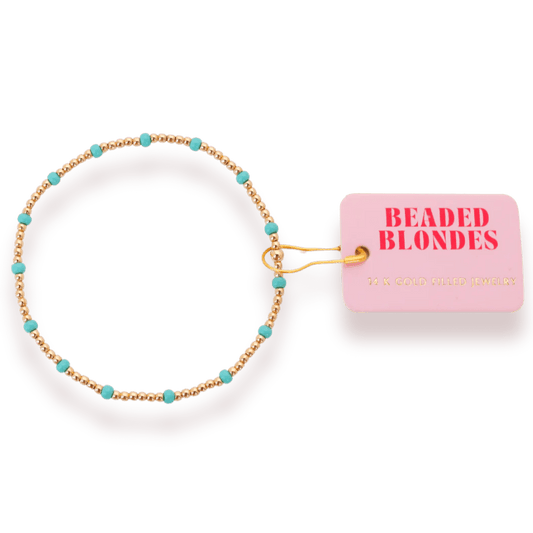 Turquoise Dainty Poppi Bracelet - She Chester