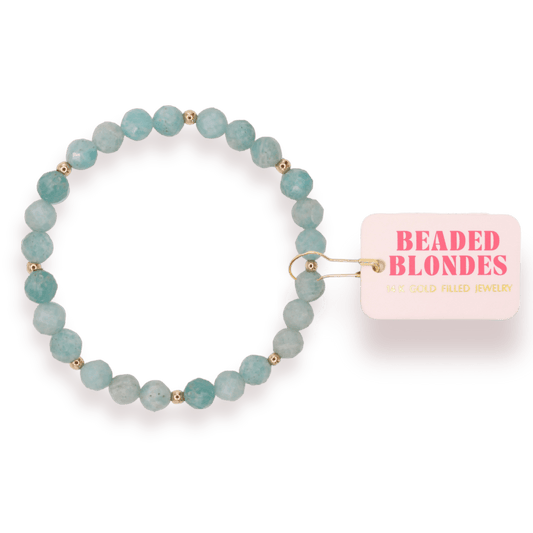 Turquoise Gemstone Bracelet: Standard 6.75 inch - She Chester