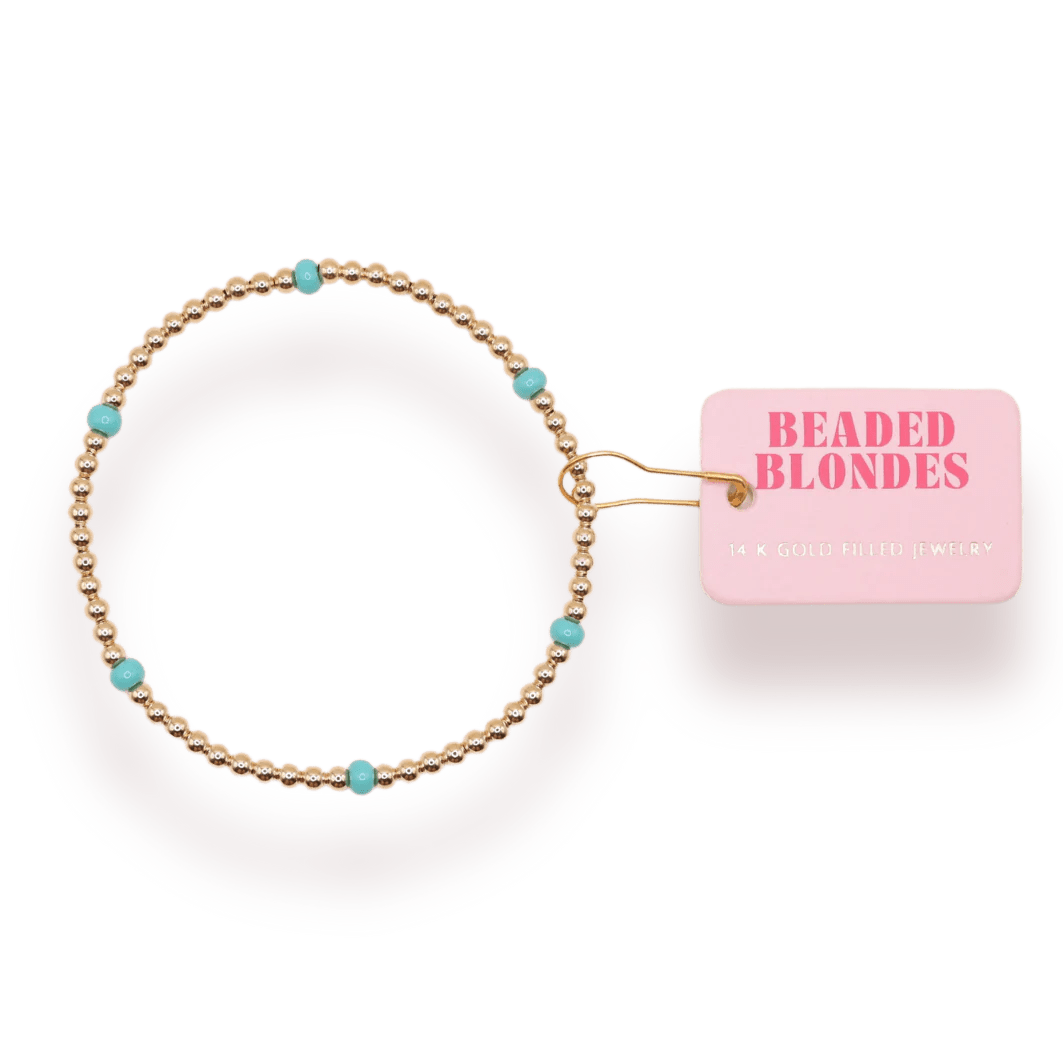 Turquoise Poppi Bracelet Standard Size - She Chester