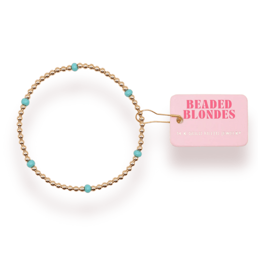 Turquoise Poppi Bracelet Standard Size - She Chester