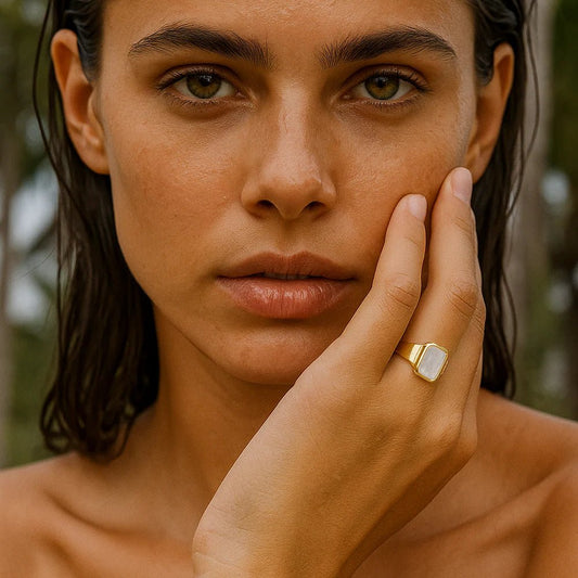 Twila Mother of Pearl Ring - She Chester