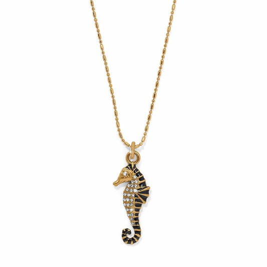 Twilight Waters Sea Horse Gold Necklace JM0012 - She Chester