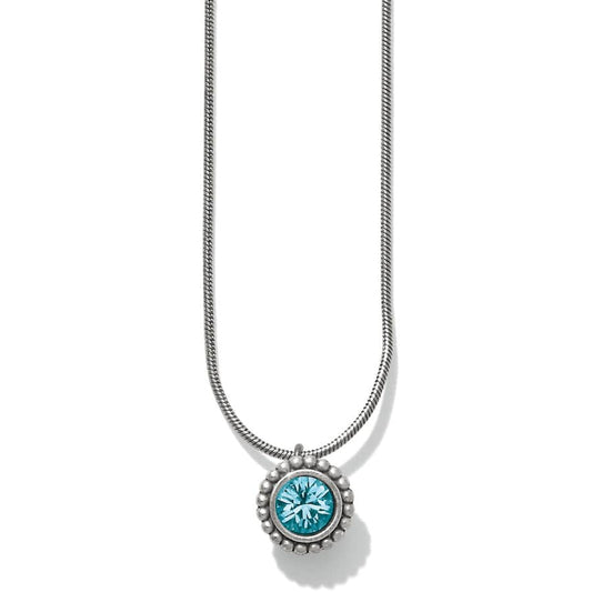 Twinkle Color Blue Zircon Necklace (December) - JL626C - She Chester