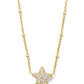 JAE STAR PAVE SHORT PENDANT NECKLACE IN GOLD WHITE CRYSTAL