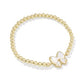 Haley Bow Gold Ivory MOP Stretch Bracelet