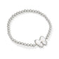 Haley Bow Rhodium Ivory MOP Stretch Bracelet