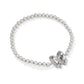 Haley Bow Rhodium Ivory MOP Stretch Bracelet
