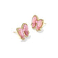 Haley Bow Gold Blush MOP Stud Earrings