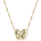 Haley Bow Gold Blush MOP Necklace