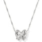 Haley Bow Rhodium Ivory MOP Necklace