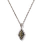 ADELINE SHORT PENDANT NECKLACE VINTAGE SILVER GOLDEN OBSIDIAN