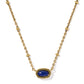 MINI ELISA SATELLITE SHORT PENDANT NECKLACE VINTAGE GOLD BLUE LAPIS