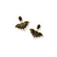 BAT DROP EARRINGS GOLD BLACK MIX