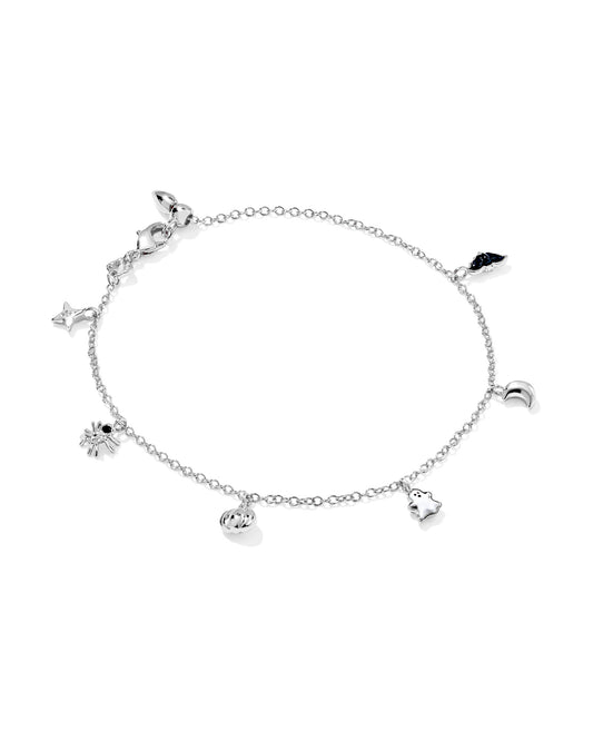 HALLOWEEN DELICATE CHAIN BRACELET SILVER MULTI MIX