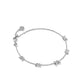 LILLIA BUTTERFLY ENAMEL DELICATE CHAIN BRACELET SILVER PINK ENAMEL
