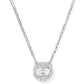 BELLA SHORT PENDANT NECKLACE SILVER WHITE CZ