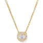 BELLA SHORT PENDANT NECKLACE GOLD WHITE CZ
