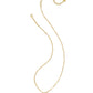 BELLA SHORT PENDANT NECKLACE GOLD WHITE CZ