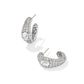 BELLA HOOP EARRINGS SILVER WHITE CZ