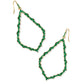 SOPHEE CRYSTAL OPEN FRAME EARRINGS GOLD GREEN CRYSTAL