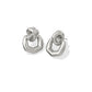 PARKER KNOT OPEN FRAME EARRINGS VINTAGE SILVER