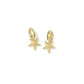 PARKER STARFISH HUGGIE EARRINGS GOLD