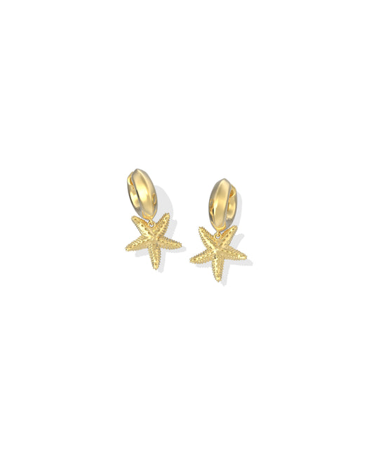 PARKER STARFISH HUGGIE EARRINGS GOLD