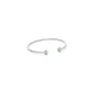 MINI ELTON CUFF BRACELET SILVER GREEN LAB GROWN OPAL S/M