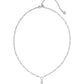 FATE SHORT PENDANT NECKLACE - SILVER WHITE CZ