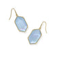 Hallie Drop Earrings Gold Sky Blue MOP