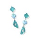 Bianca Linear Earring Rhodium Bright Aqua Mix