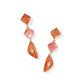 Bianca Linear Earring Gold Orange Mix