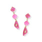 Bianca Linear Earring Gold Pink Mix
