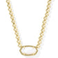 Elisa Beaded Necklace Gold Ivory MOP