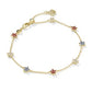 Sierra Star Crystal Delicate Bracelet Gold Red White Blue Mix