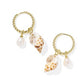 OLEANA HUGGIE EARRINGSGOLD SPOTTED SHELL