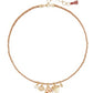 OLEANA CHARM NECKLACEGOLD IRIDESCENT ABALONE