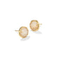 SAND DOLLAR STUD EARRINGS GOLD NATURAL MOTHER OF PEARL