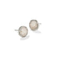 SAND DOLLAR STUD EARRINGS SILVER NATURAL MOTHER OF PEARL