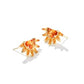 SAMANTHA SUN STUD EARRINGS GOLD ORANGE GLASS