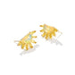 SAMANTHA SUN STUD EARRINGS GOLD YELLOW OPALESCENT RESIN