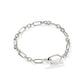 SYLVIA METAL LINK AND CHAIN BRACELET SILVER