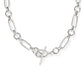 SYLVIA METAL LINK AND CHAIN NECKLACE SILVER