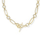 SYLVIA METAL LINK AND CHAIN NECKLACE GOLD