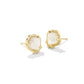 BRYNNE SHELL STUD EARRINGS GOLD IVORY MOTHER OF PEARL