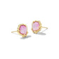 BRYNNE SHELL STUD EARRINGS GOLD BLUSH IVORY MOTHER OF PEARL