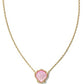 BRYNNE SHELL SHORT PENDANT NECKLACE GOLD BLUSH IVORY MOTHER OF PEARL
