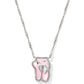 Ballet Short Pendant Necklace Rhodium Blush MOP